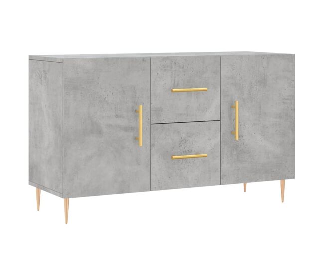 Aparador - mueble de almacenamiento de madera de ingeniería gris hormigón 100x36x60 cm es3273
