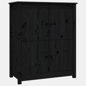 Aparador - Bufete - Móvei de apoio 83x41,5x100 cm madeira de pinho maciça preto pt4004