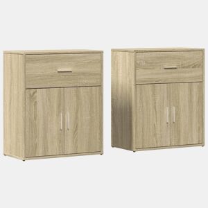Aparadores - Bufetes - Móveis de apoio 2 pcs 60x31x70 cm derivados madeira carvalho sonoma pt3123