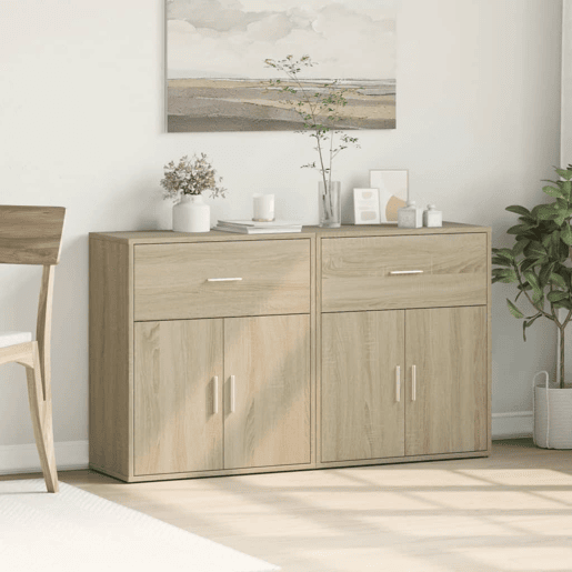 Aparadores - Bufetes - Móveis de apoio 2 pcs 60x31x70 cm derivados madeira carvalho sonoma pt3123