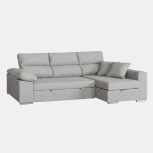 Sofá-cama de 3 lugares com chaise longue à direita, modelo Milano para sala de estar, 260x98x98 cm