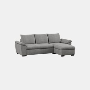 Sofá-Cama 3 Lugares BUDWING Lorenzo Cinzento + Chaise com Arrumação + Braço Tipo Sesta (248,5 x 157 x 89 cm u2013 Reversível Lado EsquerdoDireito)