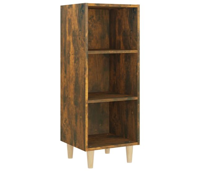 Aparador - mueble de almacenamiento madera contrachapada roble ahumado 34,5x32,5x90 cm es4329