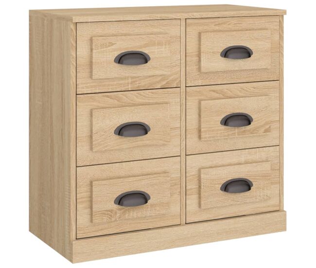 Aparador - mueble de almacenamiento de madera contrachapada roble sonoma 70x35,5x67,5 cm es3097