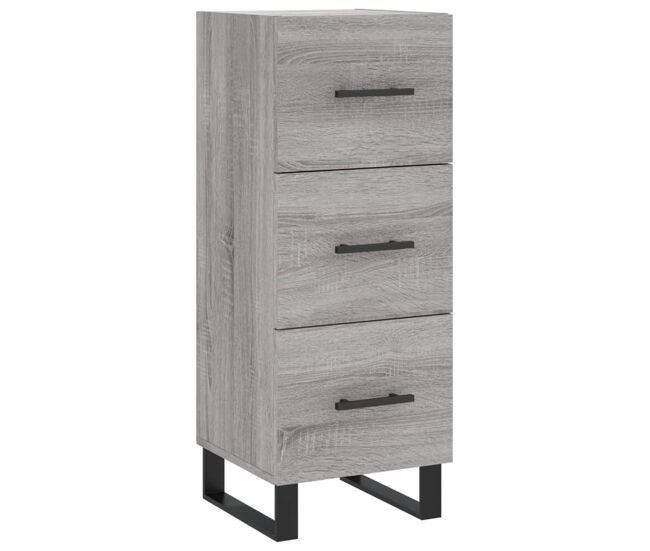Aparador - mueble de almacenamiento madera de ingeniería gris sonoma 34,5x34x90 cm es4447