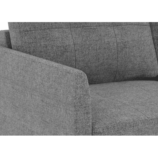 Sofá-Cama 3 Lugares BUDWING Enzo Cinza com Chaise Reversível Lado EsquerdoDireito (218x152x88 cm)