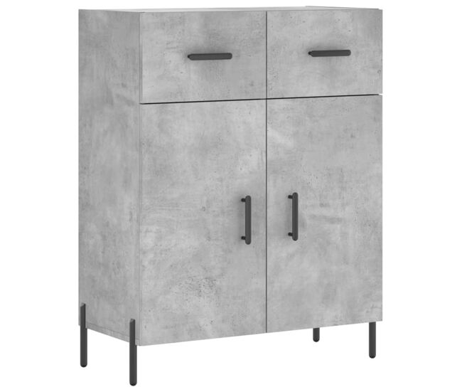 Aparador - mueble de almacenamiento de madera de ingeniería gris hormigón 69,5x34x90 cm es3344