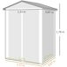 Caseta de Jardín Acero Galvanizado Outsunny 133 Caseta de Jardín Acero Galvanizado Outsunny 133 Gris
