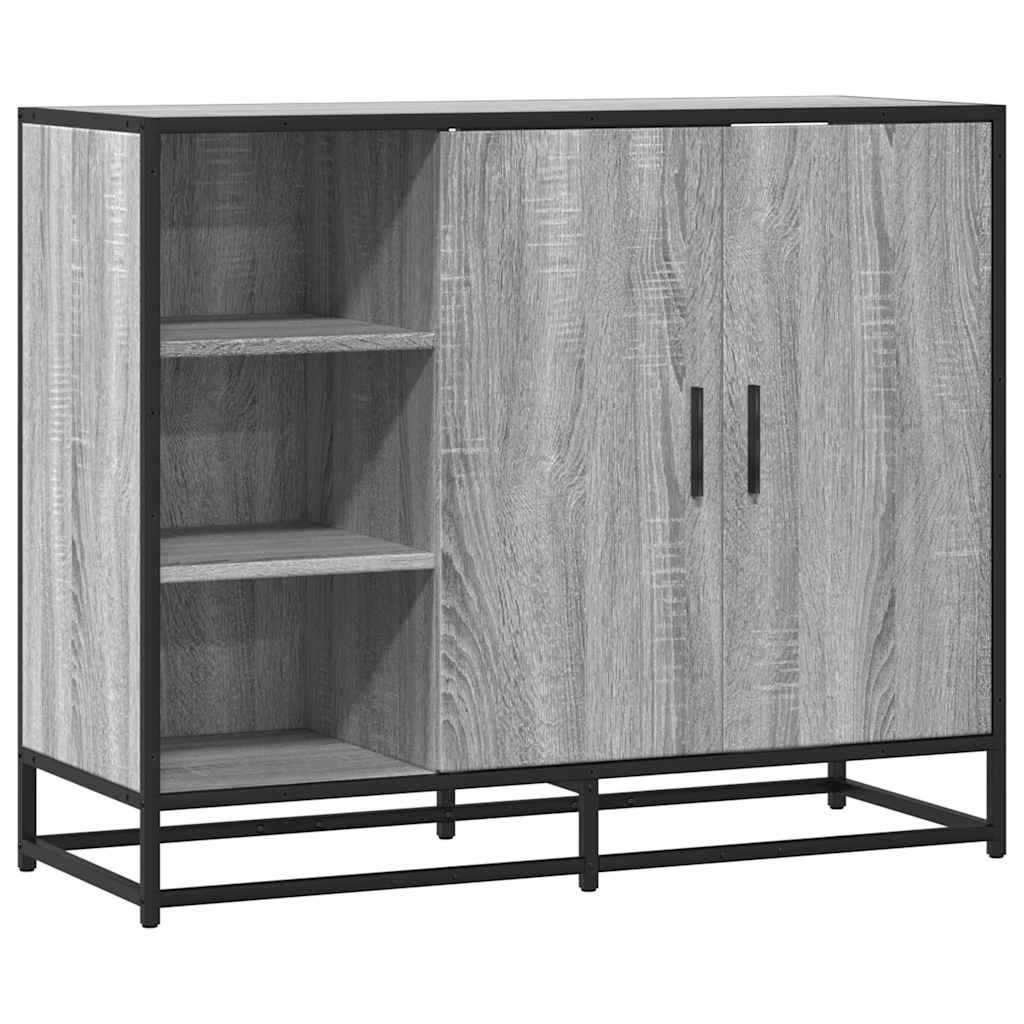 Aparador - Mueble de almacenamiento 92 Roble/ Gris