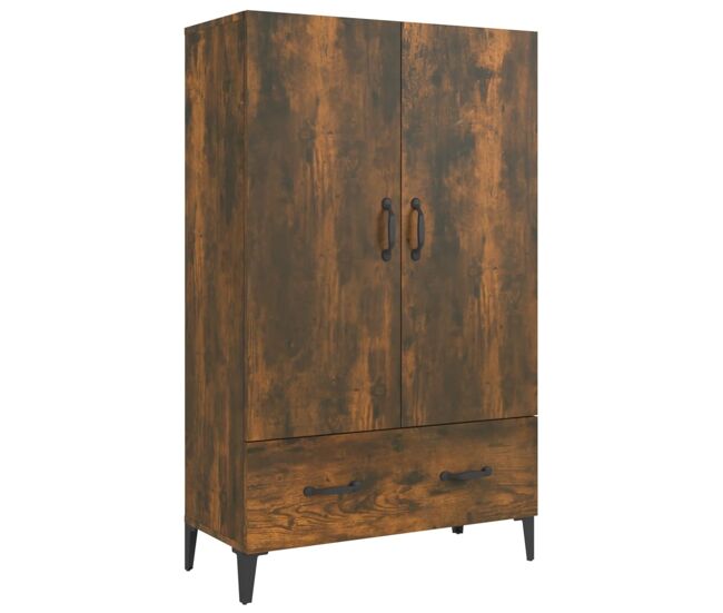 Aparador - mueble de almacenamiento de madera contrachapada roble ahumado 70x31x115 cm es3011