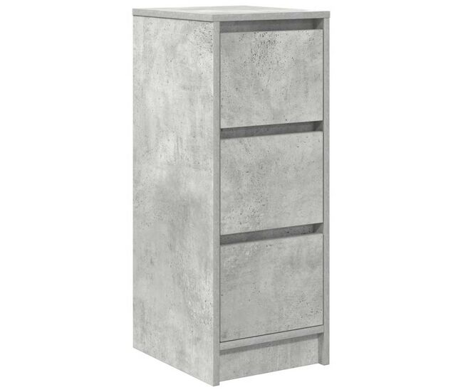 Aparador - mueble de almacenamiento de madera de ingeniería gris hormigón 29,5x34x76 cm es3282