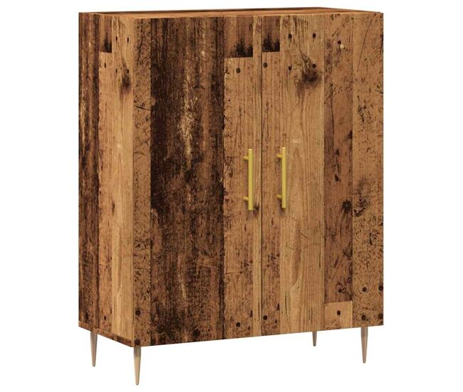 Aparador - mueble de almacenamiento de madera de ingeniería envejecida 69,5x34x90 cm es3247