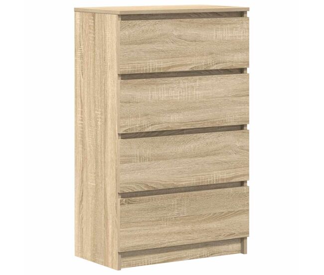 Aparador - mueble de almacenamiento madera contrachapada color roble sonoma 60x35x98,5 cm es4303