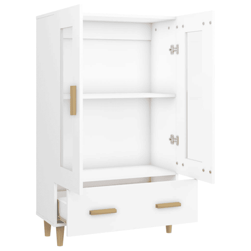 Armário alto - Bufete - Móvei de apoio 70x31x115 cm madeira processada branco pt2507