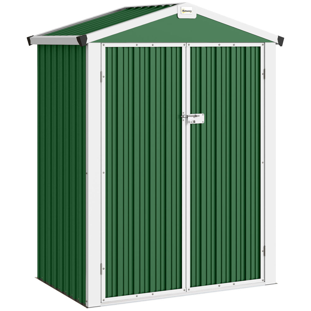 Caseta de Jardín Acero Galvanizado Outsunny 133 Verde