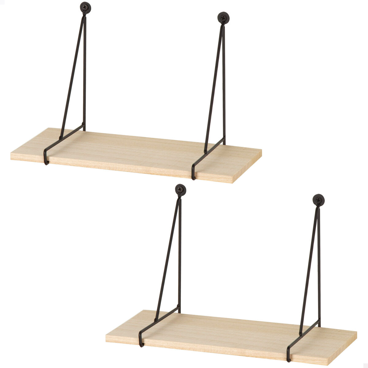 Max Home Set 2 Estanterías pared colgante madera 30