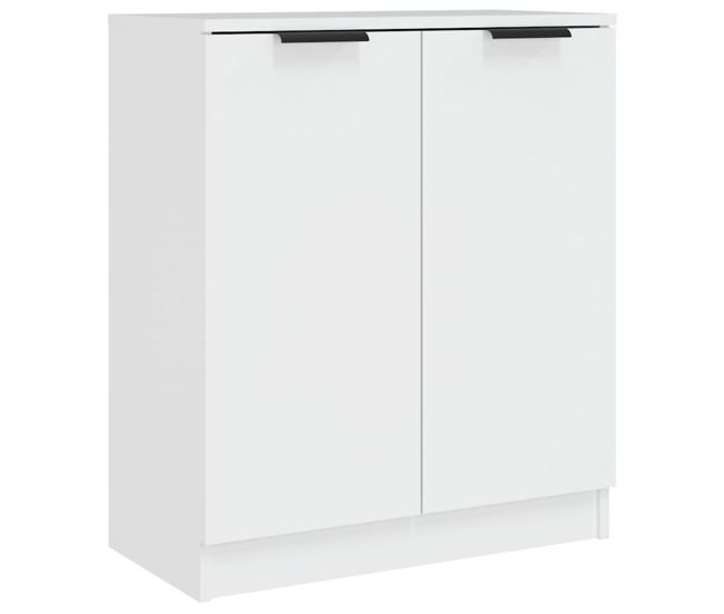 Aparador - mueble de almacenamiento de madera contrachapada blanco 60x30x70 cm es2468