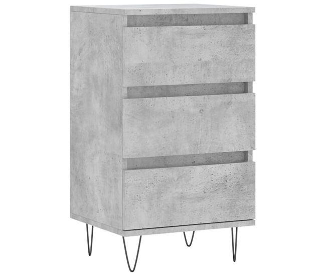Aparador - mueble de almacenamiento madera de ingeniería gris hormigón 40x35x70 cm es4420