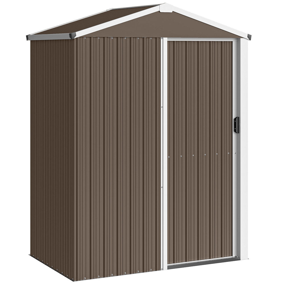 Caseta de Jardín Acero Galvanizado Outsunny 136 Marron