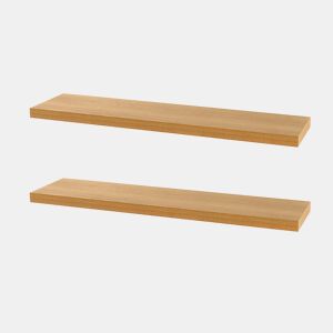 Max Home Conjunto 2 Prateleiras de parede em madeira 60x23x4 cm