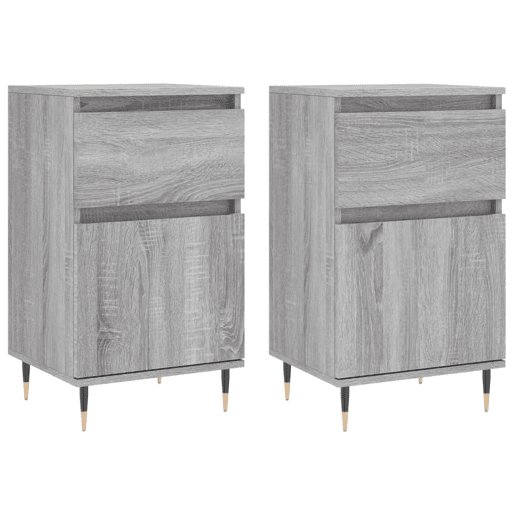 Aparadores - Bufetes - Móveis de apoio 2 pcs 40x35x70 cm derivados madeira cinzento sonoma pt5194