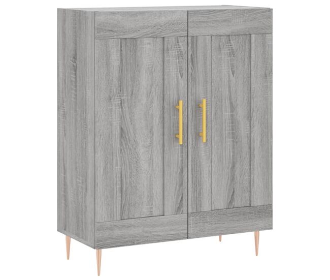 Aparador - mueble de almacenamiento de madera de ingeniería gris sonoma 69,5x34x90 cm es3460