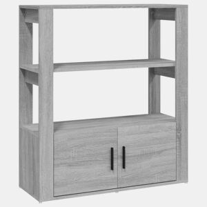 Aparador - Bufete - Móvei de apoio 80x30x90 cm derivados de madeira cinzento sonoma pt2921