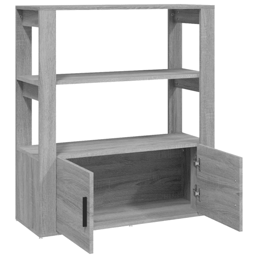 Aparador - Bufete - Móvei de apoio 80x30x90 cm derivados de madeira cinzento sonoma pt2921