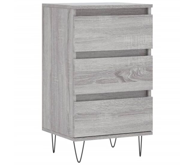 Aparador - mueble de almacenamiento madera de ingeniería gris sonoma 40x35x70 cm es4466