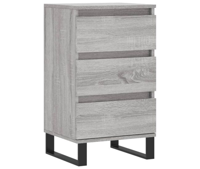 Aparador - mueble de almacenamiento madera de ingeniería gris sonoma 40x35x70 cm es4467