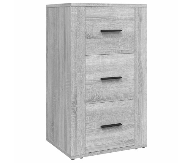 Aparador - mueble de almacenamiento de madera contrachapada gris sonoma 40x33x70 cm es2871