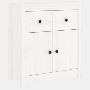 Aparador - Bufete - Móvei de apoio 70x35x80 cm madeira de pinho maciça branco pt3953