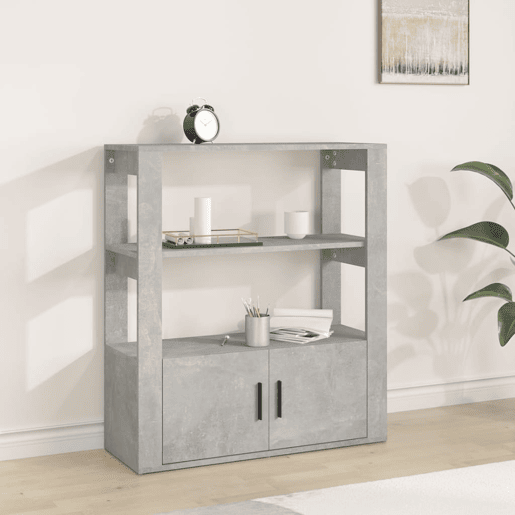 Aparador - Bufete - Móvei de apoio 80x30x90 cm derivados de madeira cinzento cimento pt2842