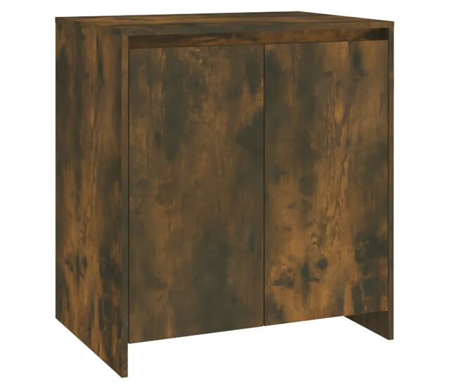 Aparador - mueble de almacenamiento madera contrachapada color roble ahumado 70x41x75 cm es4269