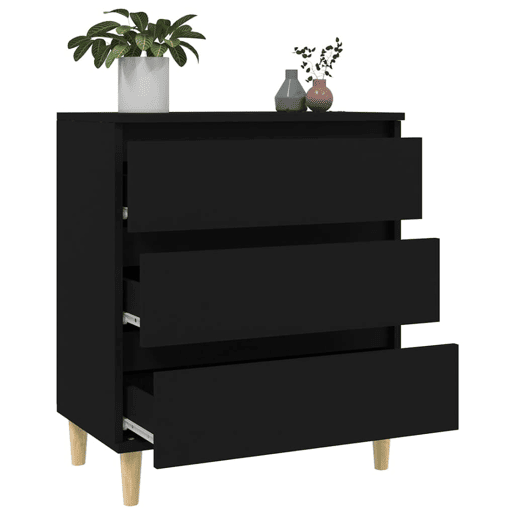 Aparador - Bufete - Móvei de apoio 60x35x70 cm derivados de madeira preto pt2969