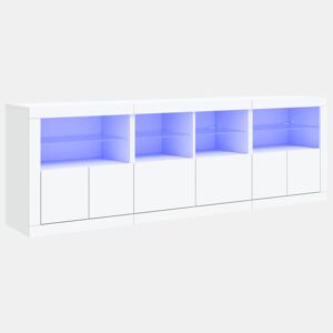 Aparador - Bufete - Móvei de apoio com luzes LED 202x37x67 cm branco pt1925