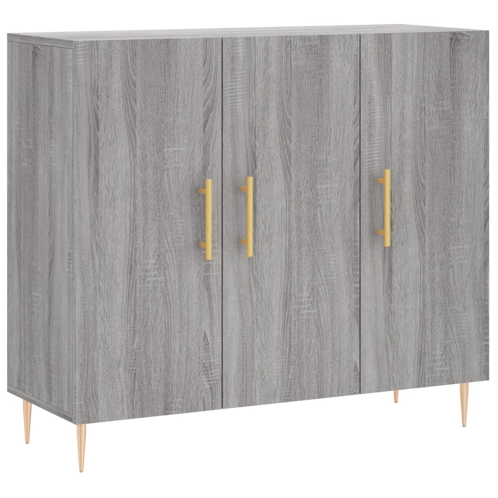 Aparador - Mueble de almacenamiento 90 Roble/ Gris