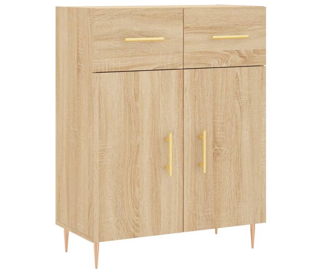 Aparador - mueble de almacenamiento de madera de ingeniería roble sonoma 69,5x34x90 cm es3770