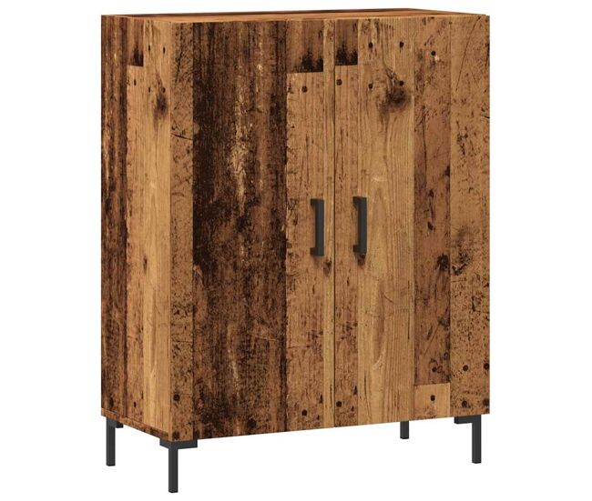 Aparador - mueble de almacenamiento de madera de ingeniería envejecida 69,5x34x90 cm es3249