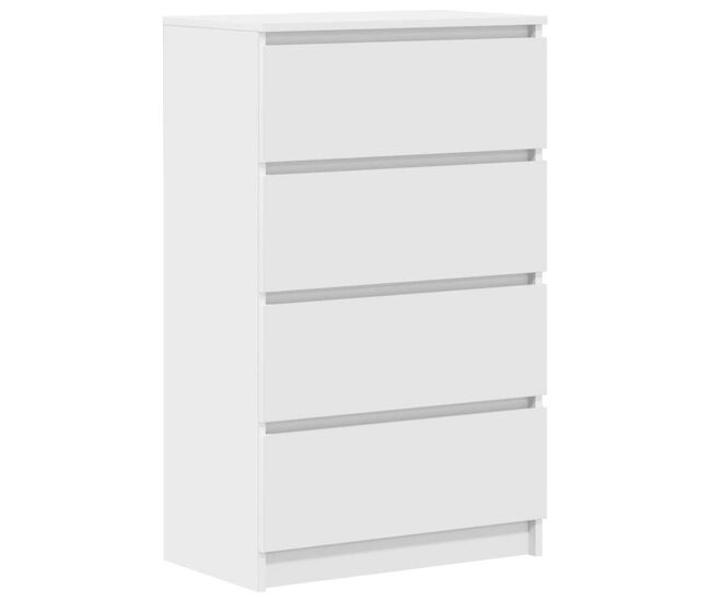 Aparador - mueble de almacenamiento de madera contrachapada blanco 60x35x98,5 cm es2496