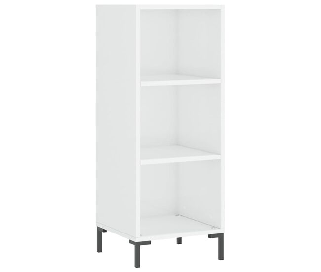 Aparador - mueble de almacenamiento madera de ingeniería blanco brillante 34,5x32,5x90 cm es4409