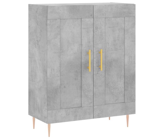 Aparador - mueble de almacenamiento de madera de ingeniería gris hormigón 69,5x34x90 cm es3352