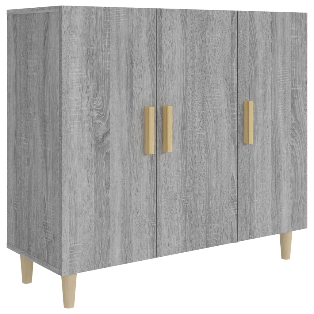 Aparador - Mueble de almacenamiento 90 Roble/ Gris