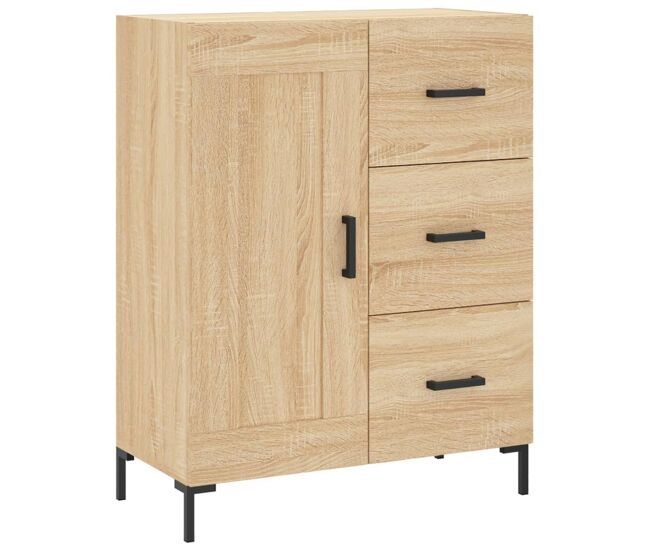 Aparador - mueble de almacenamiento de madera de ingeniería roble sonoma 69,5x34x90 cm es3780