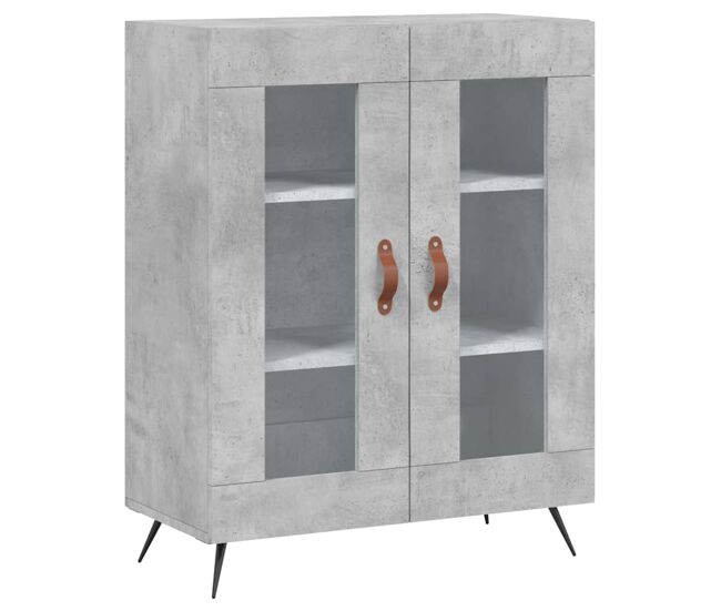 Aparador - mueble de almacenamiento de madera de ingeniería gris hormigón 69,5x34x90 cm es3329