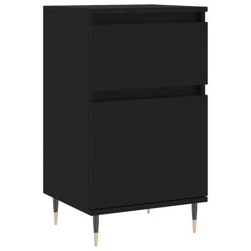 Aparadores - Bufetes - Móveis de apoio 2 pcs 40x35x70 cm derivados de madeira preto pt5210