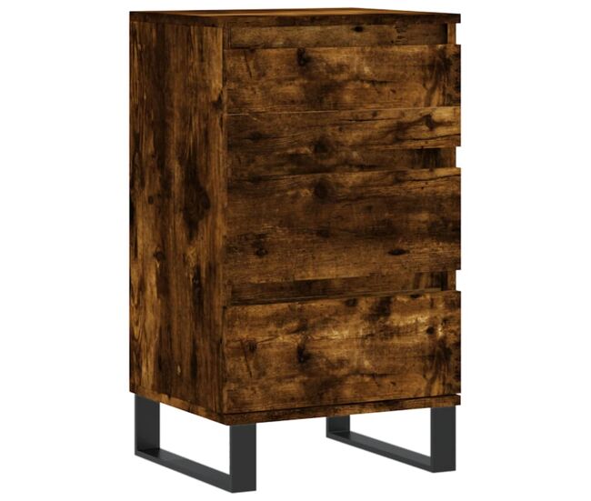 Aparador - mueble de almacenamiento madera de ingeniería roble ahumado 40x35x70 cm es4541