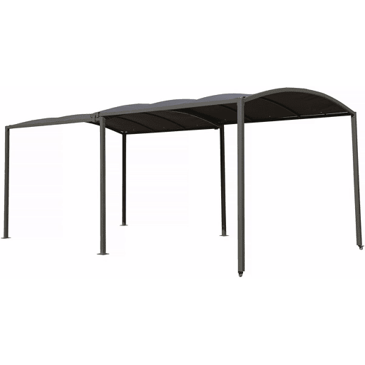 Carport metálico extensível Mathis - 303566 x 295 x 240 cm - Antracite