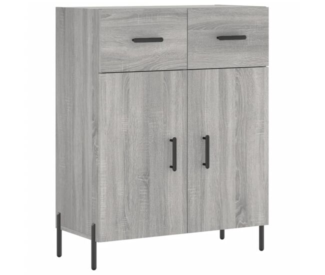 Aparador - mueble de almacenamiento de madera de ingeniería gris sonoma 69,5x34x90 cm es3456
