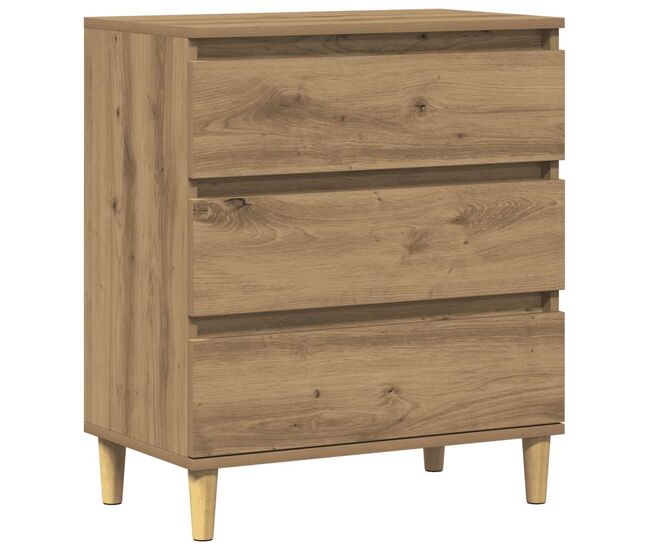 Aparador - mueble de almacenamiento madera contrachapada roble artisian 60x35x70 cm es4344